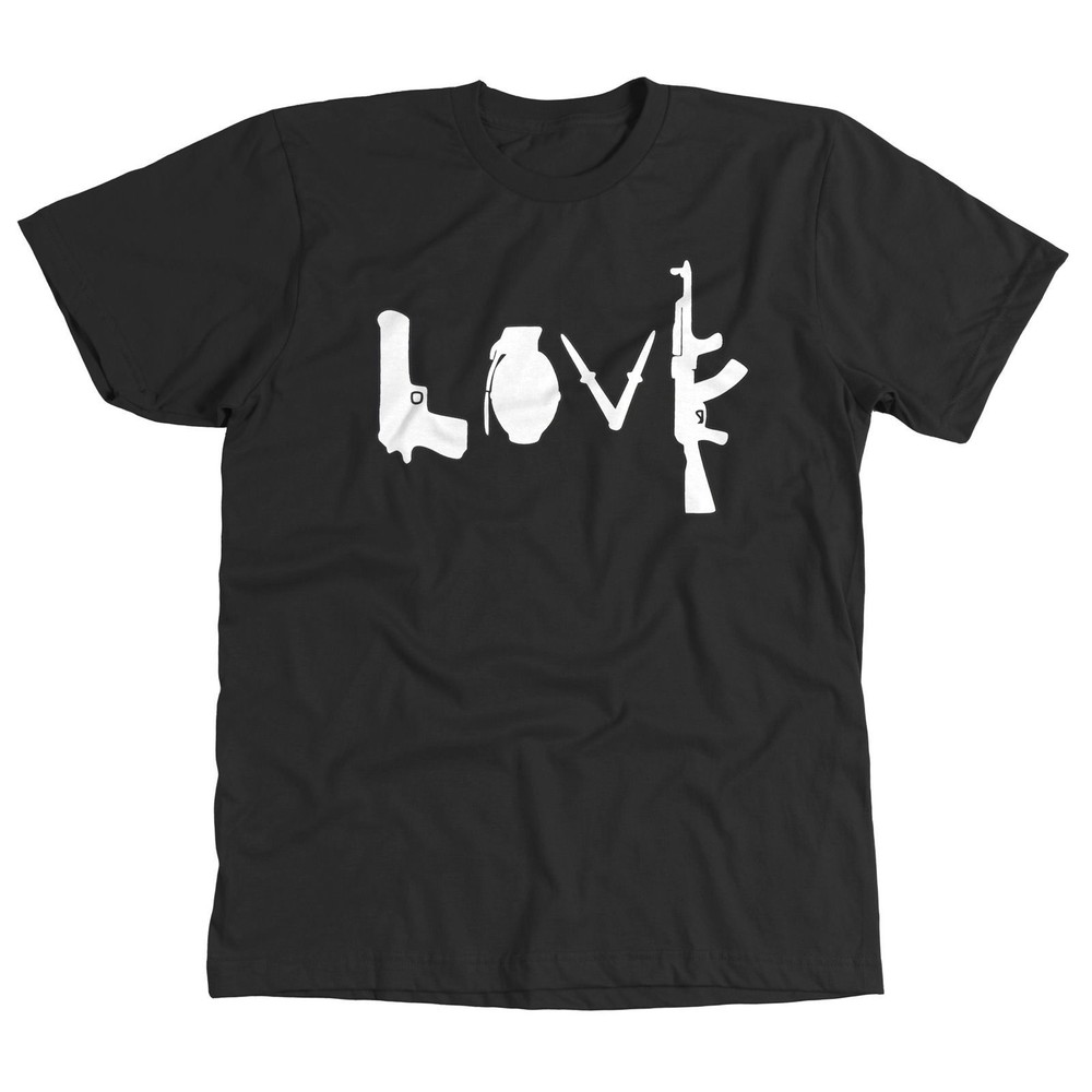 LOVE Guns gun rights 2A 2nd amendment symbol t shirt Tee