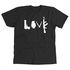 LOVE Guns gun rights 2A 2nd amendment symbol t shirt Tee