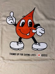 American Red Cross Thumbs Up for Saving Lives XL T-Shirt – Blood Donor Shirt