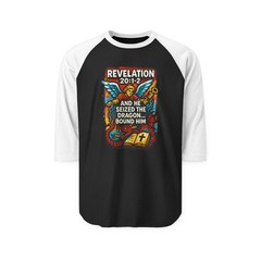 Retro Vintage Revelation Raglan Shirt, Unisex Christian Three-Quarter Sleeve