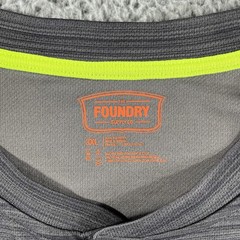 THE FOUNDRY SUPPLY CO HENLEY T SHIRT MENS 3XL GRAY HEATHERED SHORT SLEEVE TEE