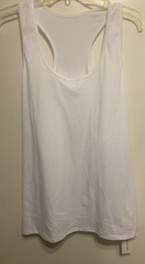 Ouku Mens size large Racerback Polyester blend stretch flat knit White NWT
