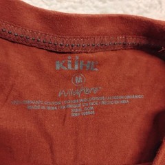 Kuhl Shirt Mens Medium Red Rust Wildfibre Organic Cotton Hiking Travel Gorpcore