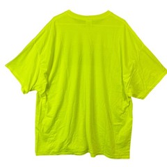 Warning Graphic Neon Yellow Gildan Ultra Cotton T-Shirt 3XL Preshunk EUC