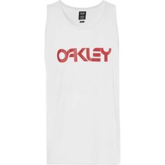 Oakley Men’s Mark Ii Classic Tank Top Shirt, White Red Logo Extra X-Small XS US