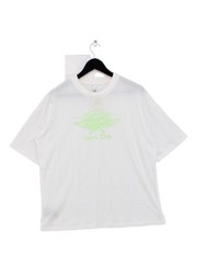 Lorna Jane Men’s T-Shirt S White Graphic Cotton with Polyester, Elastane Basic