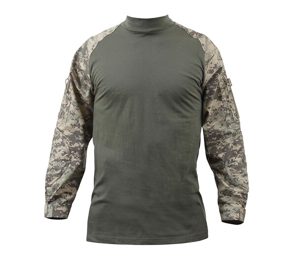Rothco ACU Digi Camo Military Long Sleeve Lightweight Combat Shirt L-2X AIRSOFT