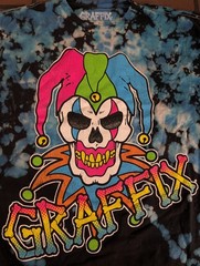 GRAFFIX Jester Blue Tie Dye Get Down Art T-Shirt ~Never Worn~ S M L XL 2XL