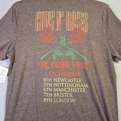 LUCKY BRAND Guns n Roses Mens Large Brown Casual Metal Music Rock Skull NWT