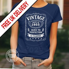 Mens 70th Birthday T Shirt 1945 Any Age any Year 40th 21st 30th 70th Gift Ladies