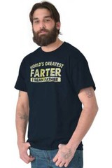 Funny Dad Worlds Best Farter I Mean Father Mens Casual Crewneck T Shirts Tees