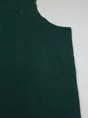 Vintage 90s Nike Swoosh Logo Embroidered Tank Top USA Dark Green Faded Bleach **