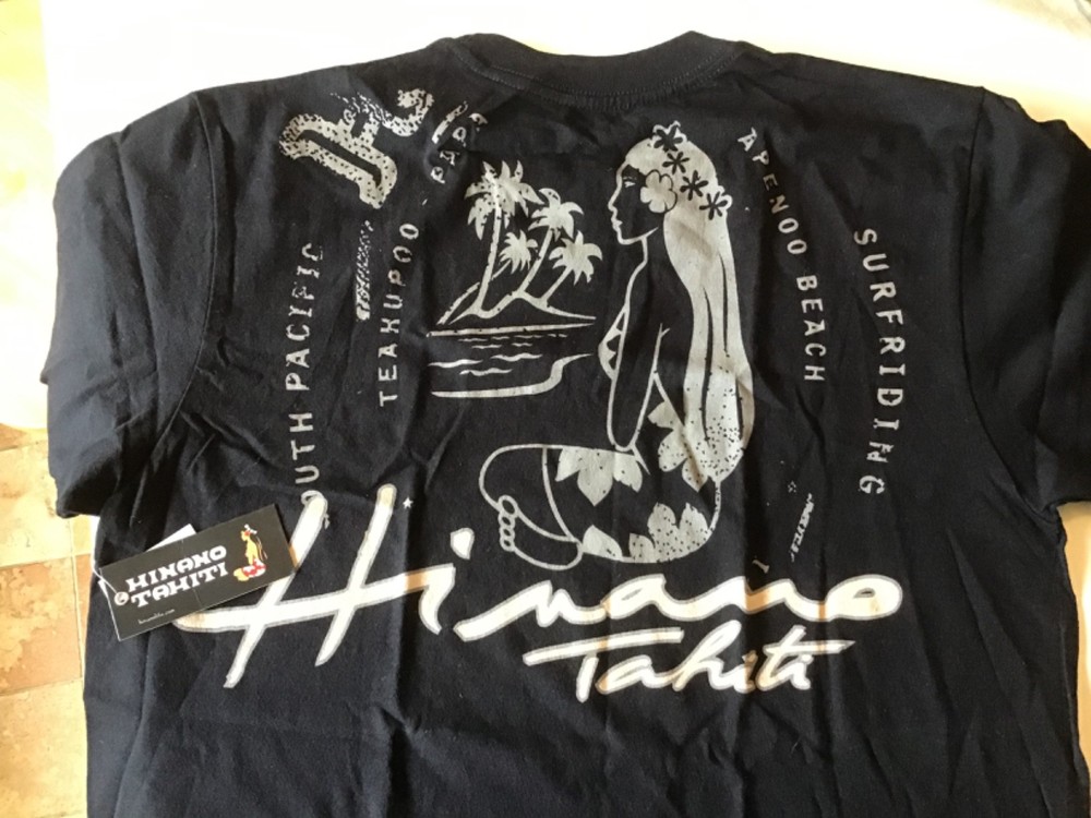 Hinano Tahiti shirt NEW medium Free Hawaii calendar Fast ship NOS