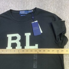 Polo Ralph Lauren Mens Custom Slim Fit Graphic RL T-Shirt Black Size M NWT