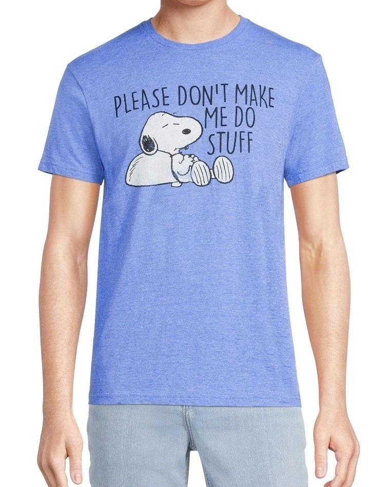 Peanuts Snoopy Men’s & Big Men’s Short Sleeve Tee Shirt☆Size Small