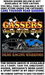 1965 1966 Old School Gasser Kings of the Street & Strip Drag Racing T-shirt 14