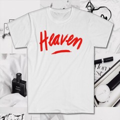 Heaven 80’s Los Angeles Novelty Store Symbol Men’s White T-Shirt Size S to 5XL
