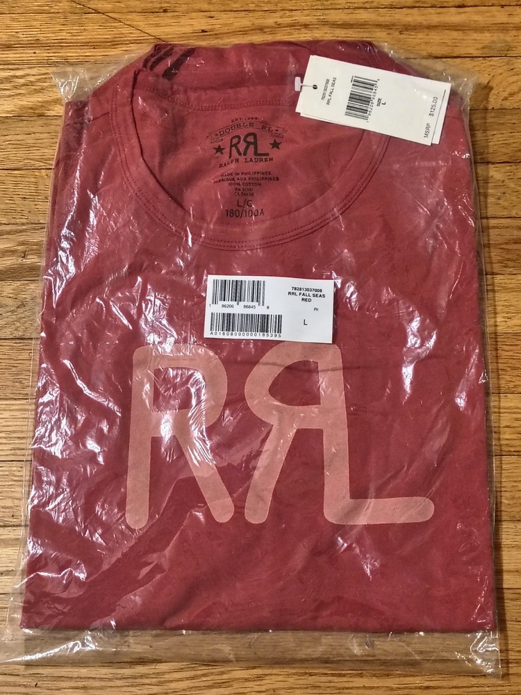 Ralph Lauren RRL Lightweight Cotton Jersey Double RL Logo T-Shirt New
