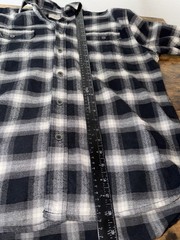 Jachs Mfg Heritage Flannel Shirt Men Large Black White Plaid Button Up Pockets