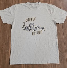 Black Rifle Coffee Company T-Shirt Men’s Sz Large Coffee or Die Snake Parts Tee