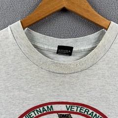 Vintage Vietnam Veterans Shirt Mens XL Gray Single Stitch POW MIA Screen Stars