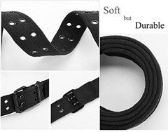 Canvas Double Grommet Hole Belt 12 Colors