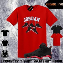 Tee Shirt Matching AJ 6 Infrared Salesman 2026 To Match Sneaker Shoe Hanging 6s