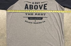 Duluth Trading Co. Longtail T Shirt Mens 3XL Gray Blue 3/4 Sleeve Heavy