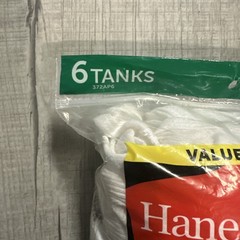 Hanes Comfort Soft Size S Men’s Tank – White (6 Piece)