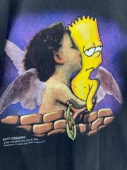 Vintage 1999 The Simpsons Bart Angel Cherub Kiss T-Shirt Screen Stars Mens S#244