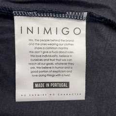 Inimigo Men’s 100% Organic Cotton Heart Embroidered L/S T-Shirt Gray • XL