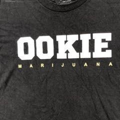Cookies Marijuana Shirt Mens Large Black Streetwear Bold Graphic Tee 100% Cotton