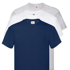mens fruit of the loom t shirts 5 3 Pack Unisex Plain Cotton Bulk T-Shirt Mixed