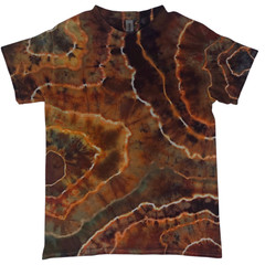 Geode Ice Tie Dye T-Shirt Gildan Adult S Small Orange Brown Earthy Handmade New