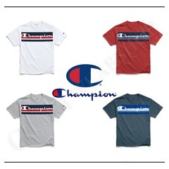 Champion Men’s Classic Short Sleeves T-Shirt Logo with Stripes GT23H Y07978