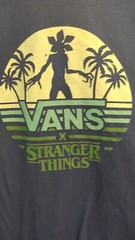 VANS X Stranger Things Demogorgon Shirt Medium Netflix Upside Down Blue BG11