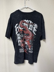 Pre-Owned Boohoo MAN Acid Wash Dragon Graphic T-Shirt, Size M