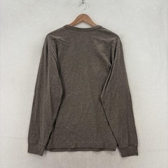 Cremieux Long Sleeve Crewneck Tee Mens Medium Brown Cotton Logo Casual Shirt NWT
