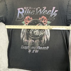 Vintage Bike Week Daytona Beach Shirt Mens Large Black Wolf 2001 Biker Sherry