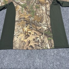 HABIT Shirt Mens Medium Green Short Sleeve Polyester Realtree Fishing Camouflage