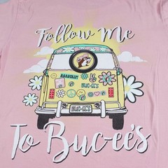 Bucees Shirt Unisex M Pink VW Flower Bus Follow Me Road Trip Dual Retro Graphic