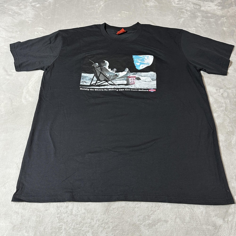 Full Send Shirt Mens 3XL Black Astronaut Happy Dad Beer Space Funny Graphic