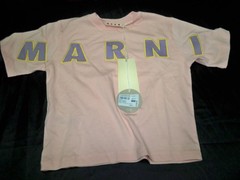 MARNI Cotton Short Sleeve T-Shirt Logo Size 8