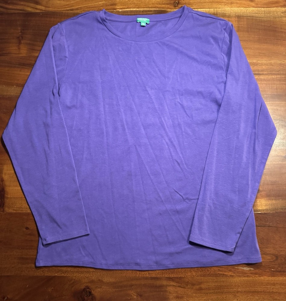united colors of benetton Mens Purple Long sleeve Supima Cotton T Shirt Sz XXL