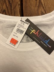 XXL 2X LGBTQ+ Phluid Project Short Sleeve T-shirt Queer All Year NWT White