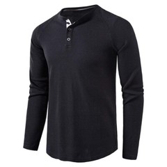 Zonbailon men’s t-shirt solid color breathable men’s bottomed shirt long sleeve
