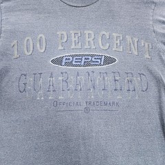 Vintage Pepsi Shirt Mens S/M Blue 100 Percent Guaranteed Graphic Tee Soda