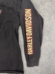 Harley-Davidson Shirt Mens 3XL Black Long Sleeve Skull Pirate Graphic Back Print