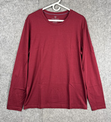 Mack Weldon Shirt Men’s X-Large Red Pima Long Sleeve 100% Cotton NWT