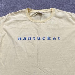 ComfortWash Nantucket Graphic T-Shirt Mens Medium Yellow Short Sleeve Cotton